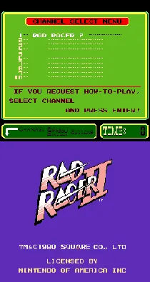 PlayChoice-10: Rad Racer II screen shot title